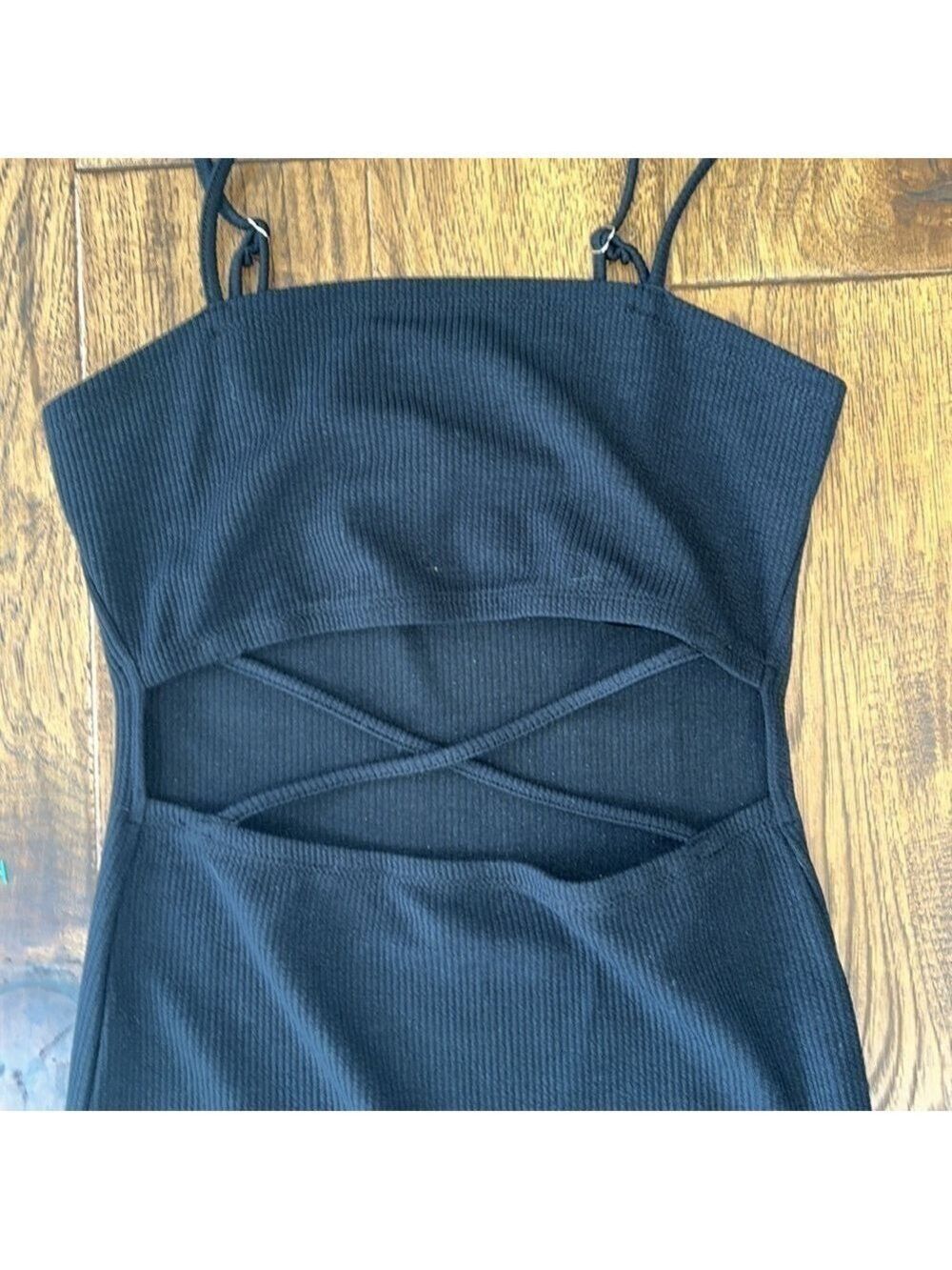 NWT: Forever 21: Black Knit Dress: Size Small - Picture 3 of 7